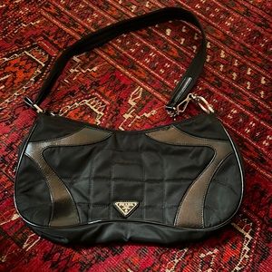 Vintage black leather Prada bag